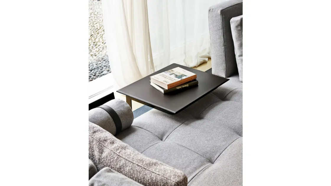 Tavolino da divano in cuoio con struttura in metallo Daiquiri di Swan