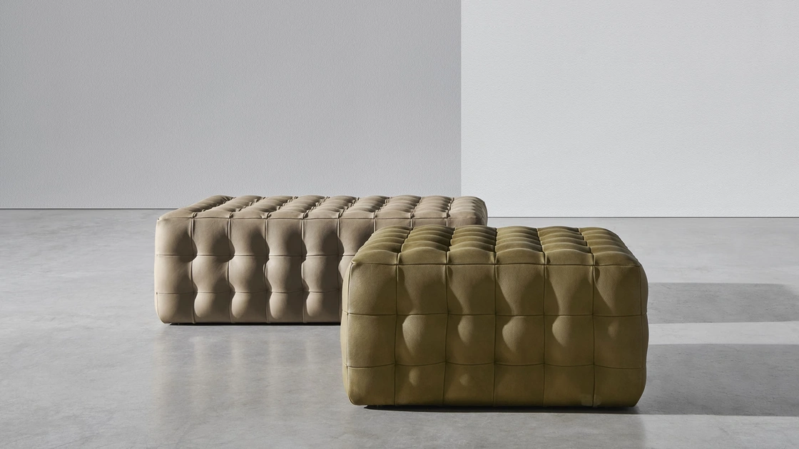 Pouf Chocolat imbottito e trapuntato di Twils