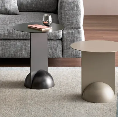 Tavolino rotondo di design Combination in metallo di Bonaldo