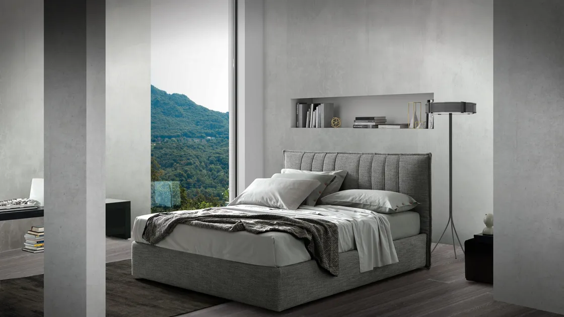 Letto matrimoniale Atelier con box contenitore di Pol 74
