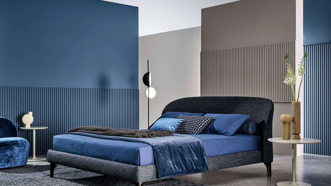 Letto in tessuto con testiera Carnaby di Twils