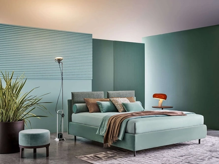 Letto matrimoniale in tessuto Frick di Twils