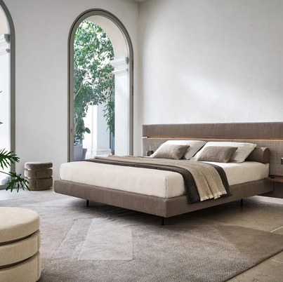 Letto matrimoniale Infinito con box contenitore di Twils