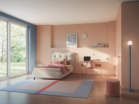 Letto singolo imbottito Venus di Twils