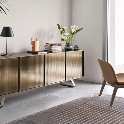 Madia in vetro specchiato Secret di Calligaris