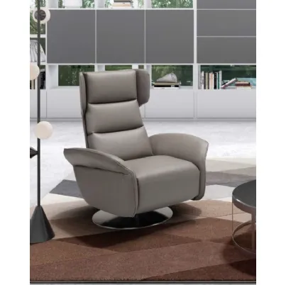 Poltrona relax con testiera regolabile Amsterdam Swivel di Spaziorelax