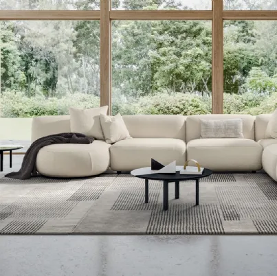 Divano con penisola Ginza di Calligaris