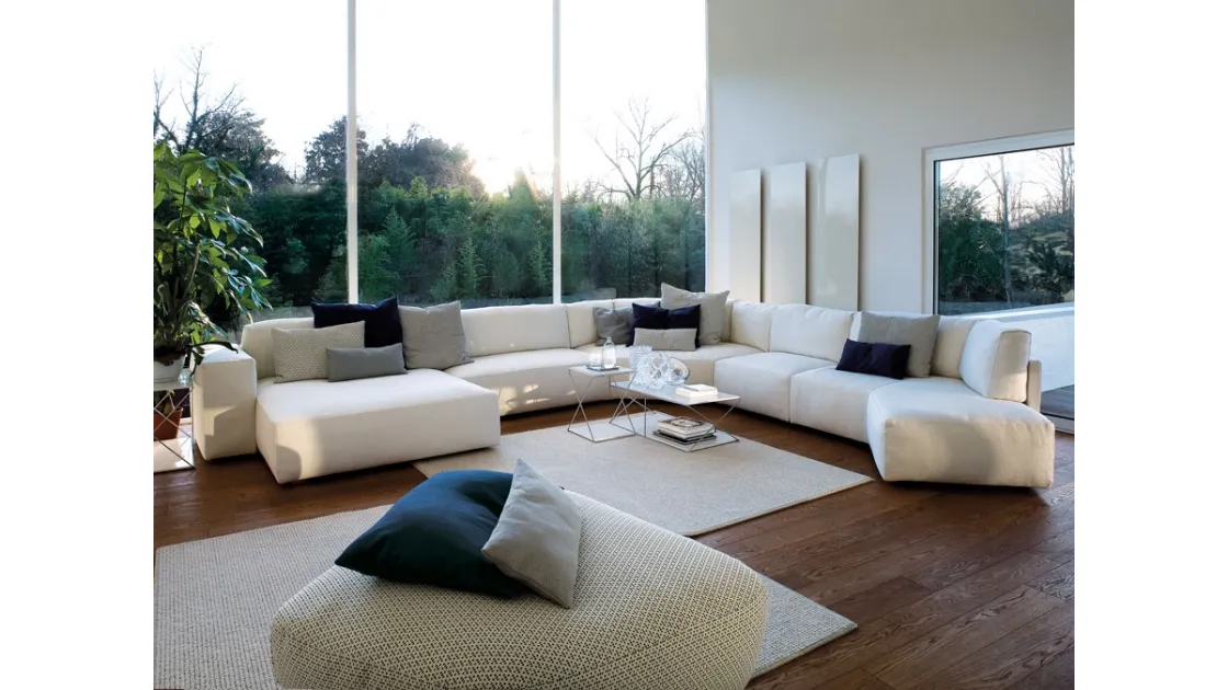 Divano con penisola Boxer di Swan