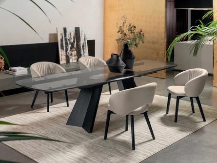 Tavolo allungabile Icaro in vetro di Calligaris