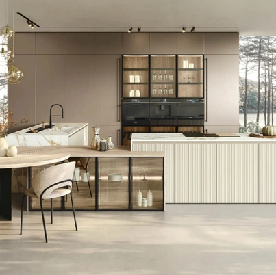 Cucina Moderna con isola Color Trend 02 di Stosa