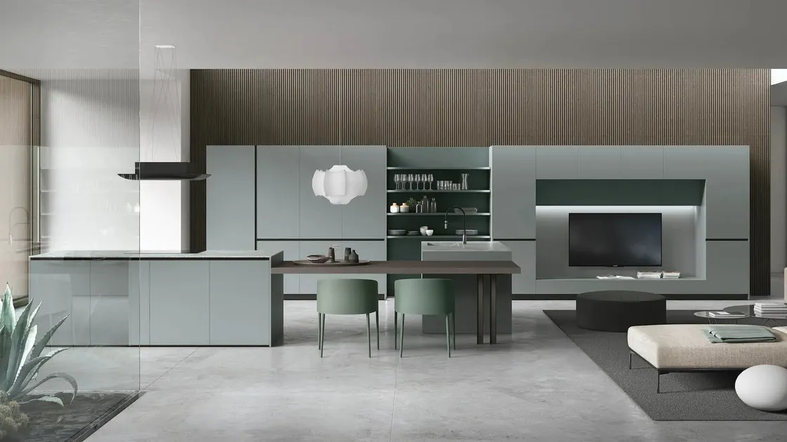 Cucina Moderna con isola Color Trend 02 di Stosa