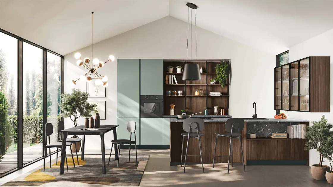 Cucina Moderna con penisola Art-Kaya di Stosa