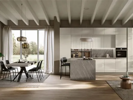 Cucina Moderna con penisola Art-Lumia di Stosa