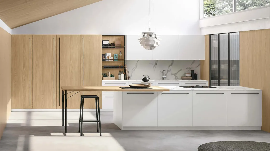 Cucina Moderna con penisola Metropolis 05 di Stosa